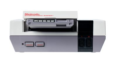 Оригінальний Nintendo NES із картриджем Super Mario Bros./Duck Hunt