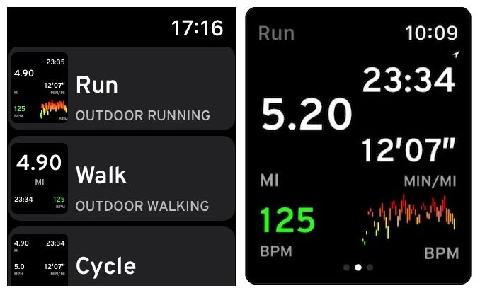 Workouts ++ Apple Watch Ekranları