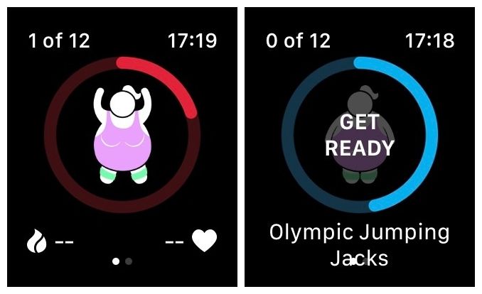 Carrot Fit Apple Watch Ekranları