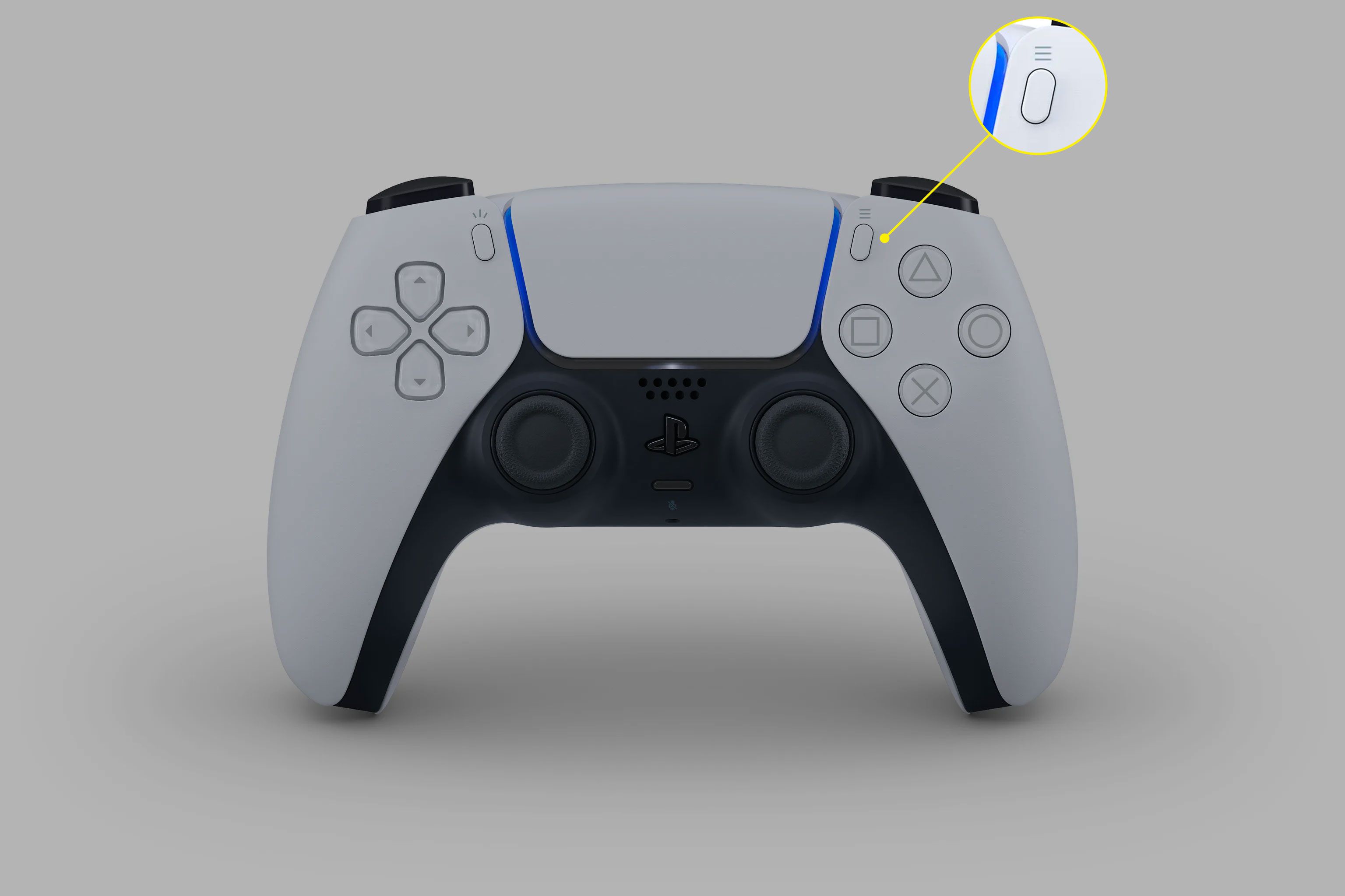 Кнопка Параметри на контролері DualSense