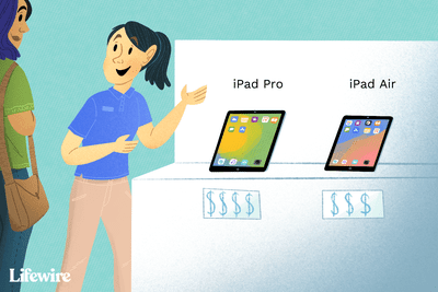 Клієнт запитує продавця про iPad Pro та iPad Air