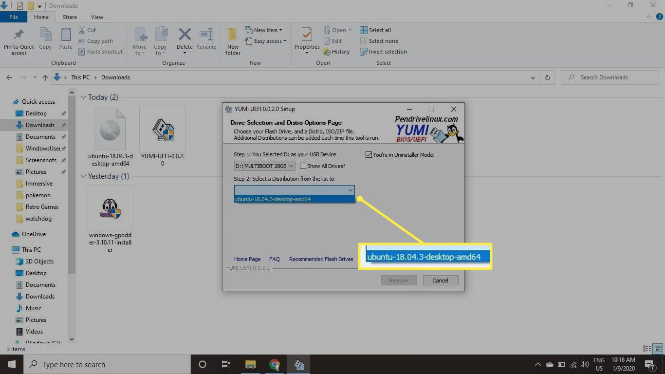 У кроці 2 виберіть операційну систему, яку ви хочете видалити.