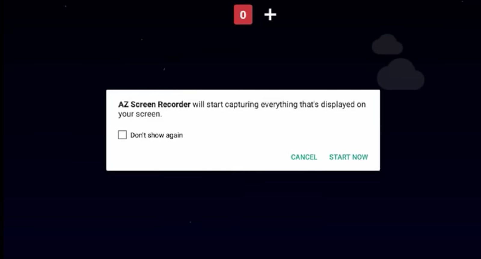 Android için AZ Recorder uygulamasının ekran görüntüsü.