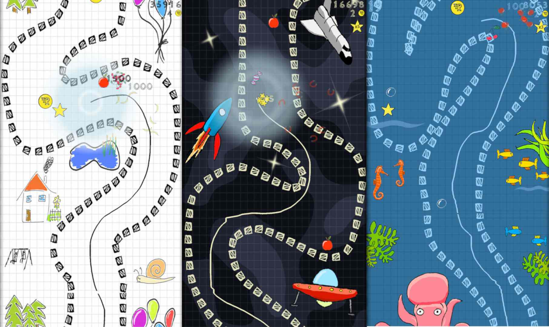 Скріншоти для мобільної гри Scribble Racer