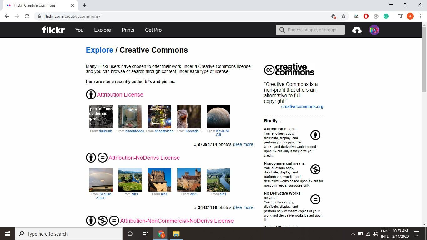 Безкоштовні стокові фотографії для особистого та комерційного використання на Flickr Creative Commons