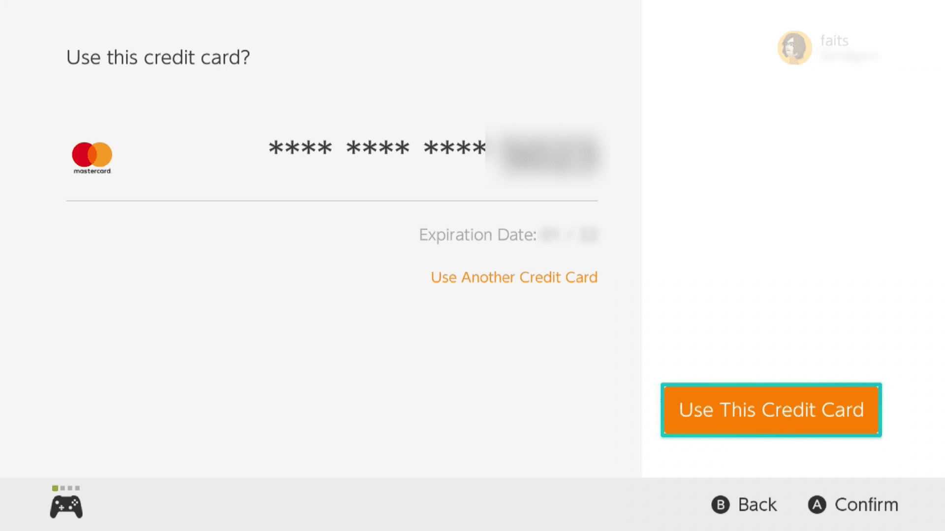 Використовуйте цю кнопку кредитної картки, виділену в Інтернет-магазині Nintendo.