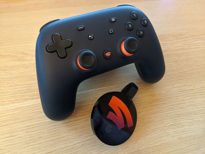Контролер stadia та chromecast ultra.