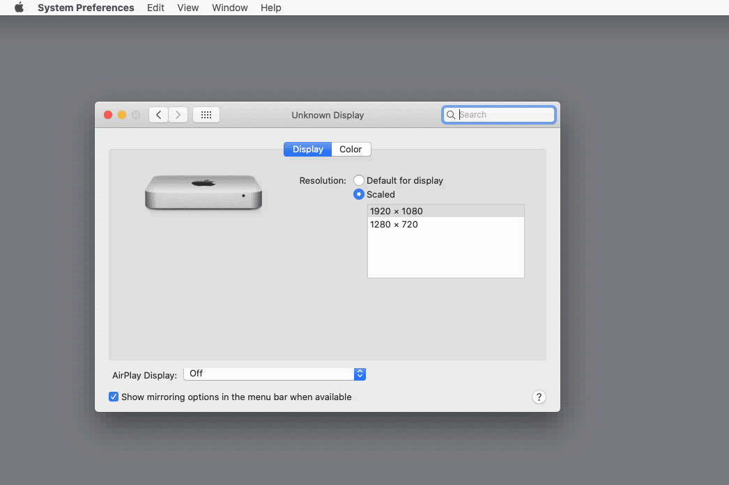 Налаштування дисплея Mac із вибраним масштабом