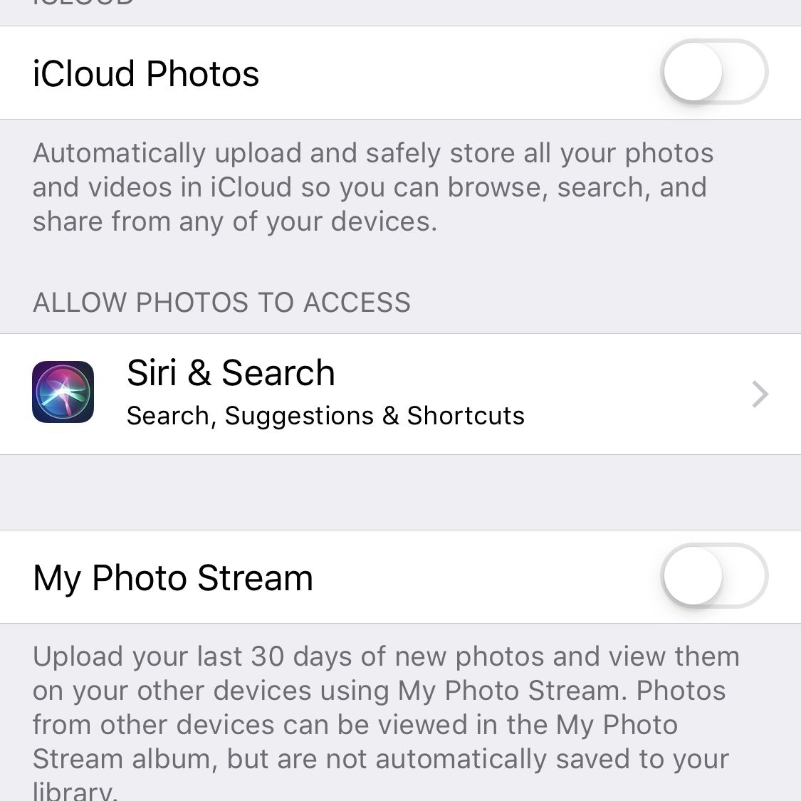 Екран фотографій iCloud на пристрої iOS