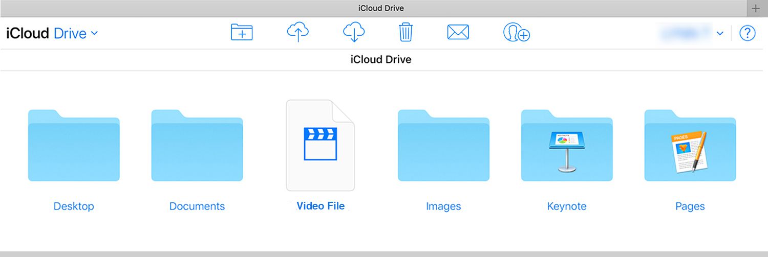 Знімок екрана файлів iCloud Drive