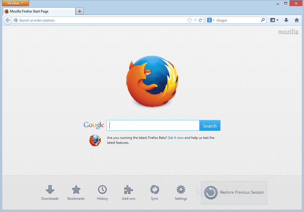 Початкова сторінка Firefox