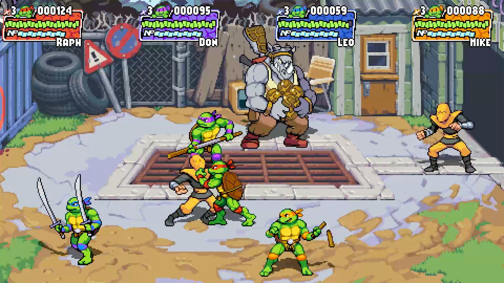 Знімок екрану з гри Teenage Mutant Ninja Turtles.