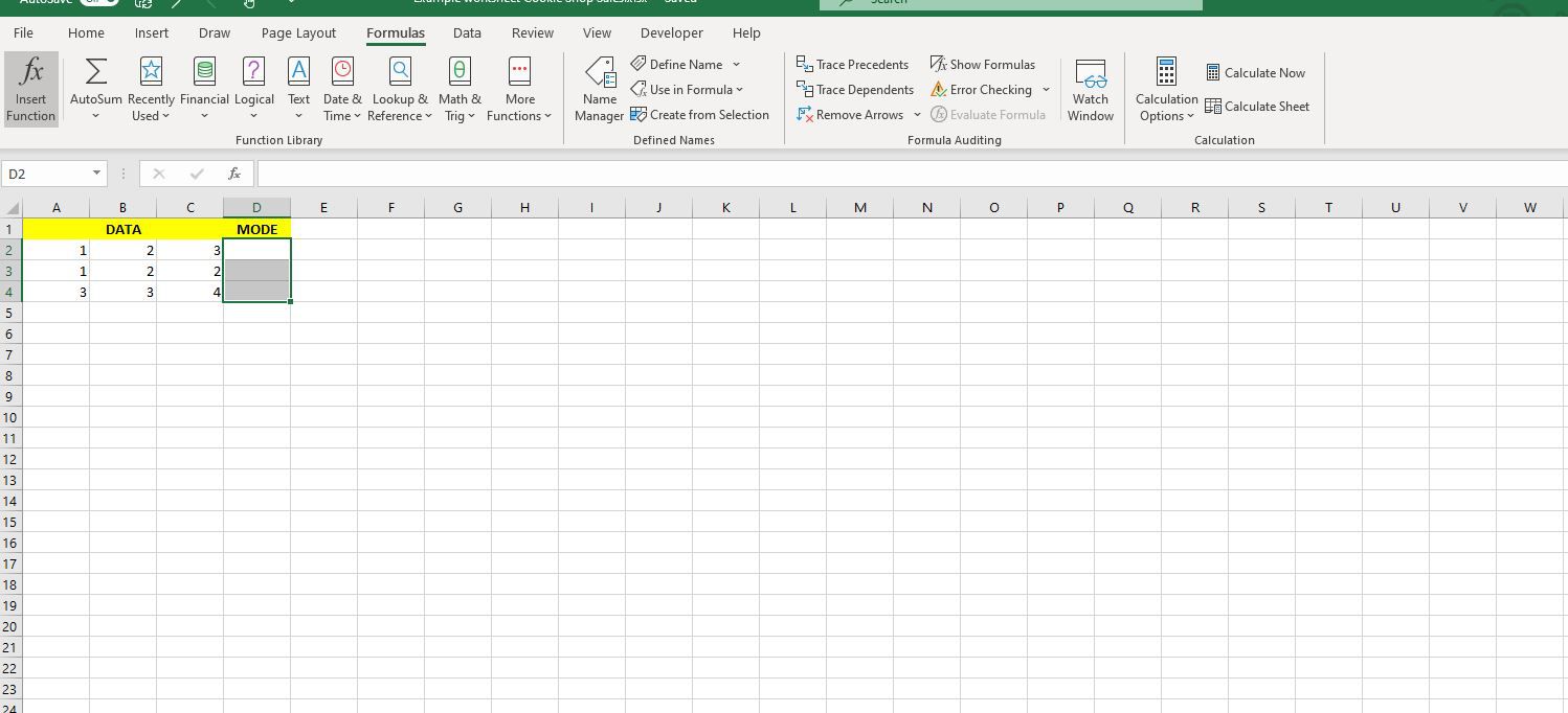 Вкладка Формули в Excel