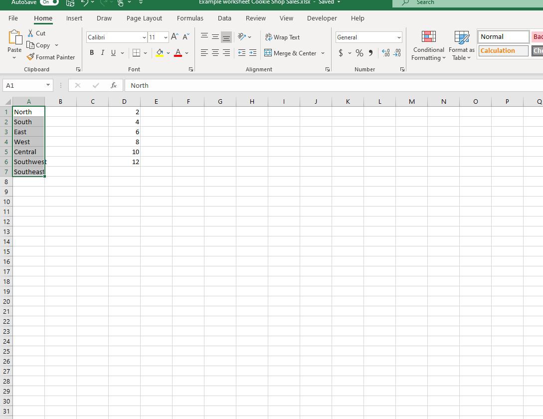 Спеціальний список у стовпці аркуша Excel