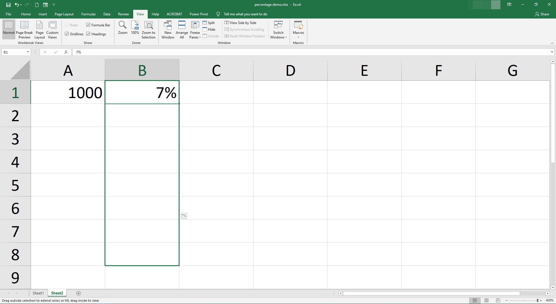 Виділення декількох комірок в Excel.