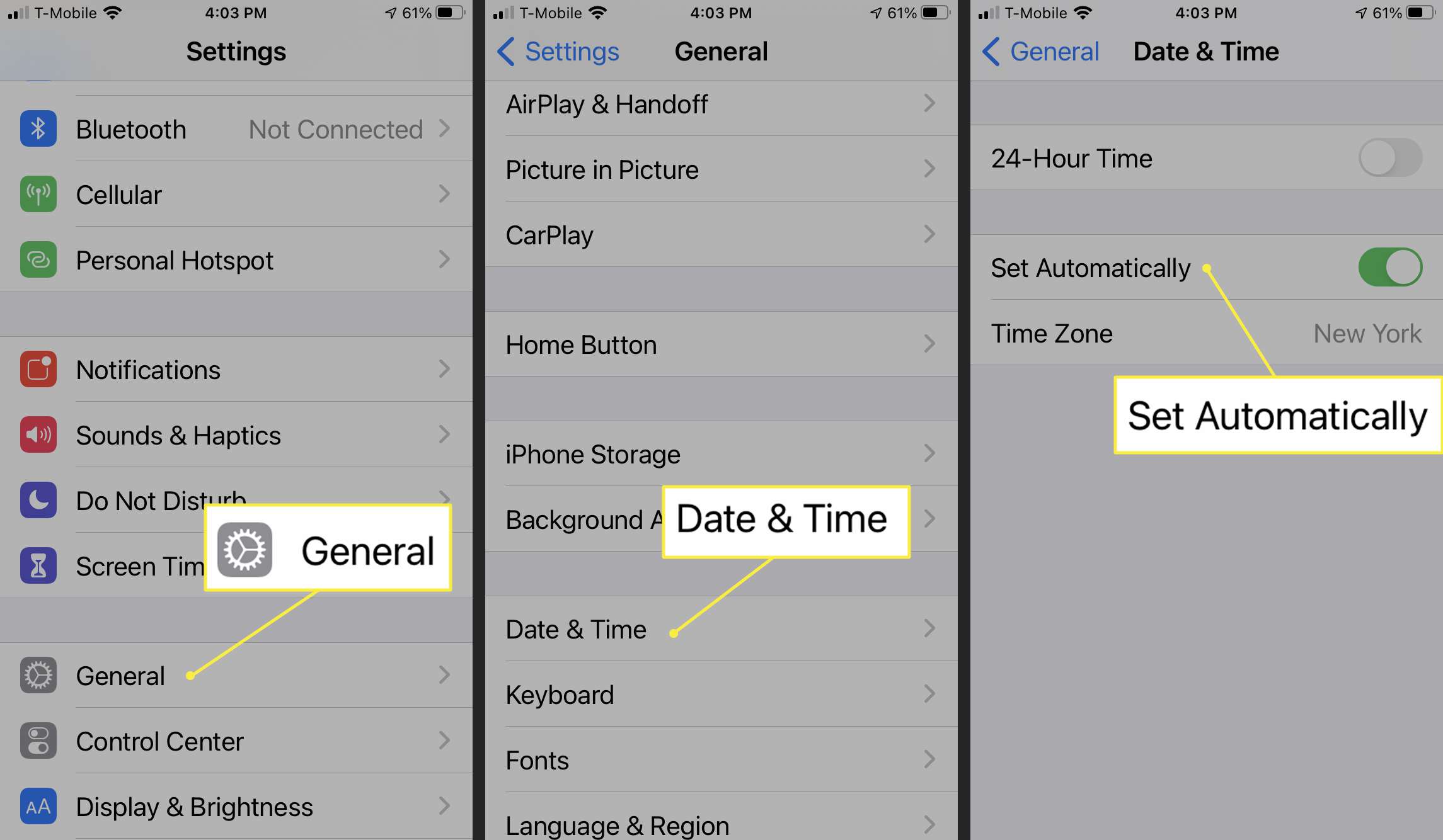 Налаштування дати та часу iPhone