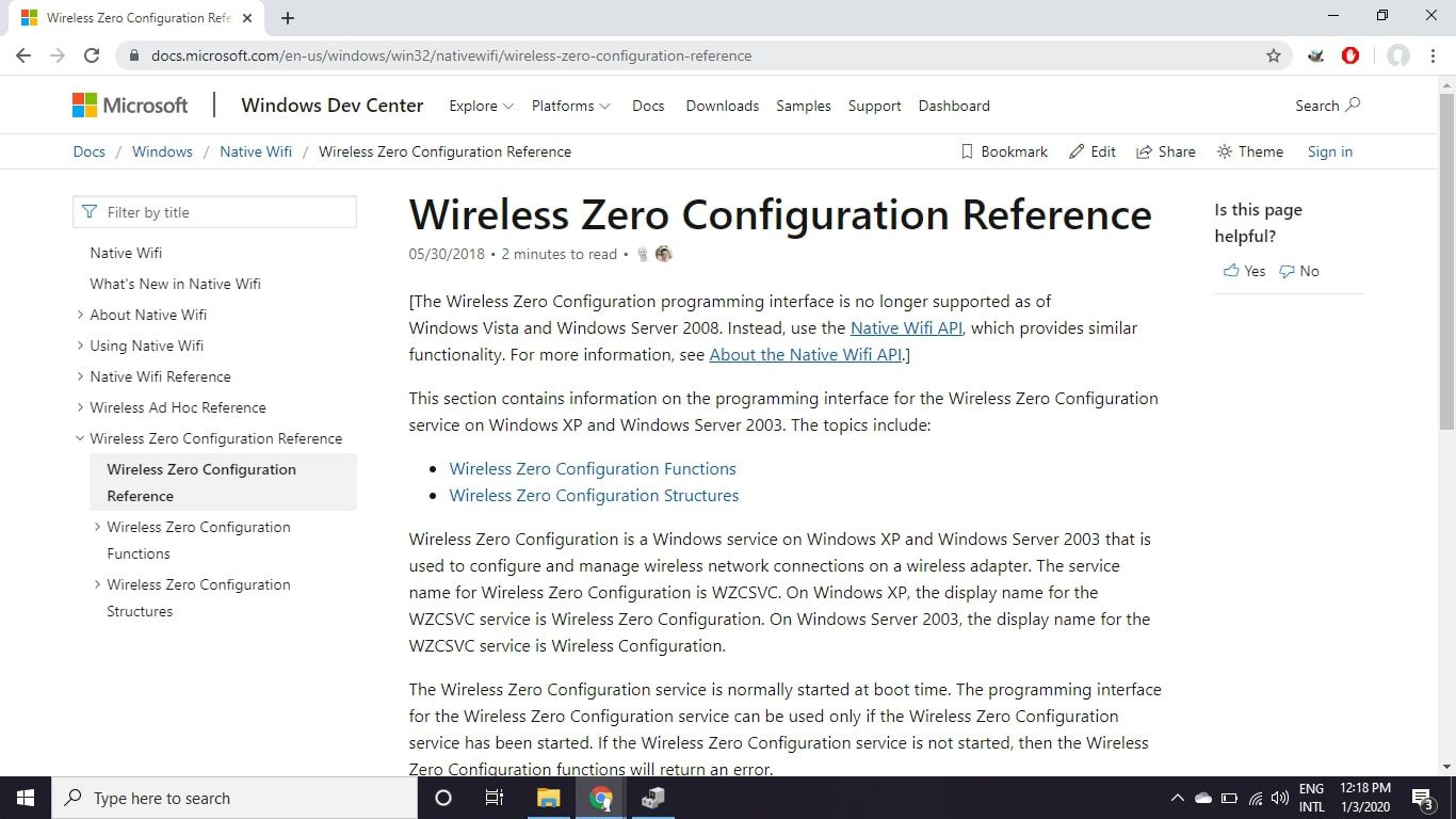 Посібник з документації корпорації Майкрософт по бездротовій нульовій конфігурації (WZC)