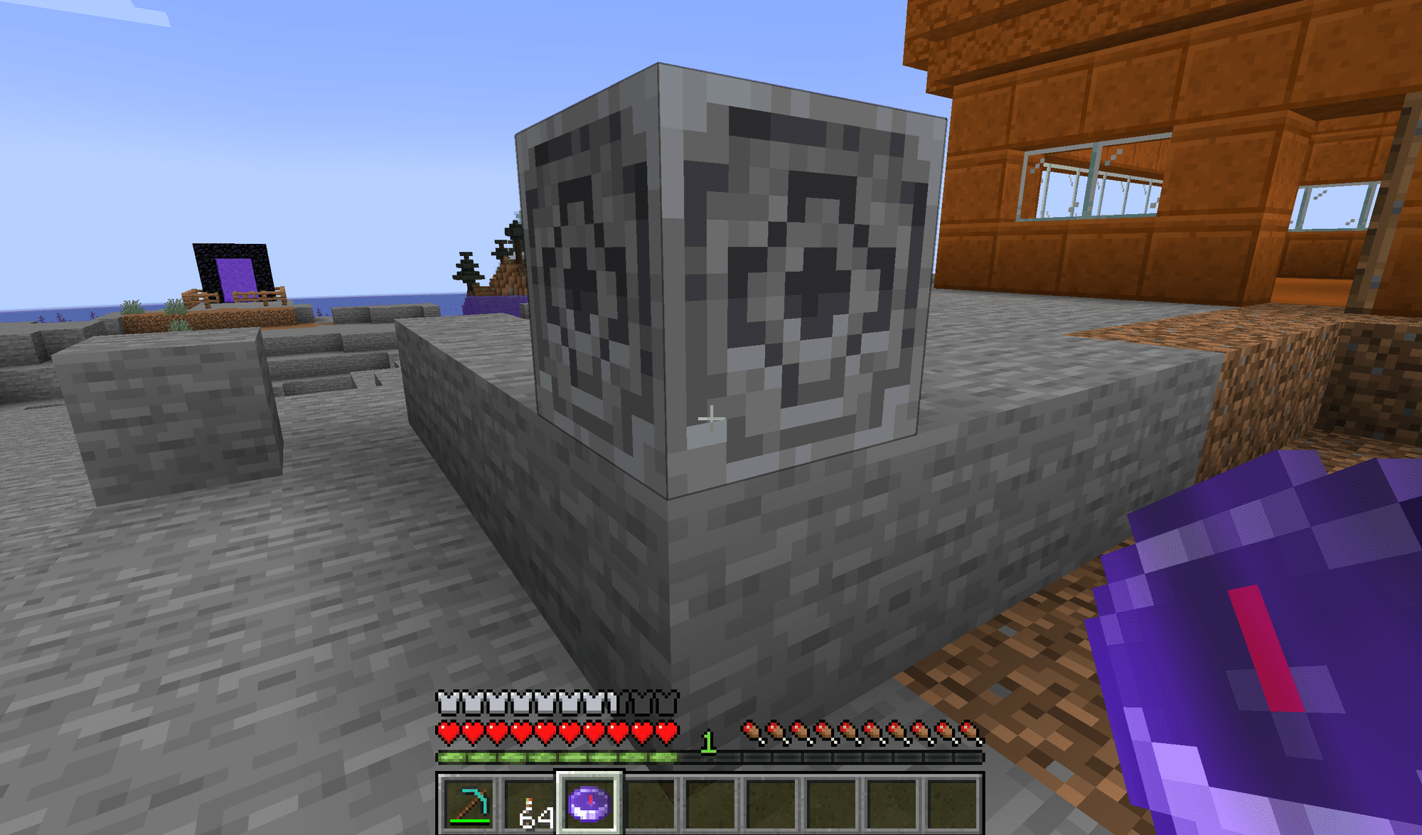 Компас з магнітним каменем у Minecraft.